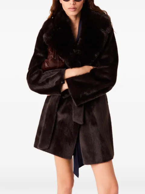 Maje mid-length faux fur coat