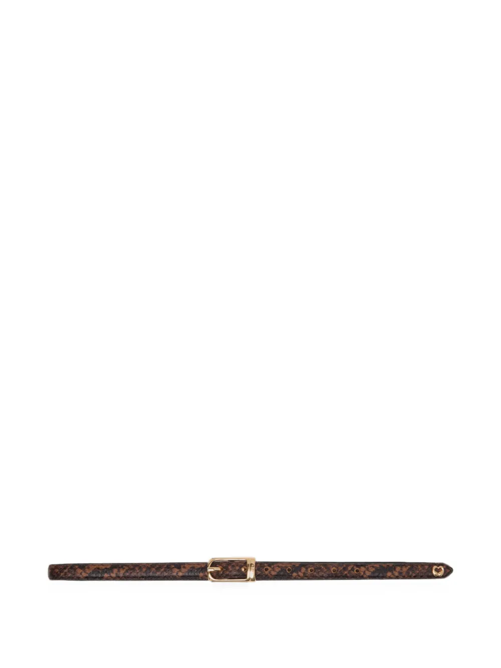 Maje slim embossed leather belt - Marrone
