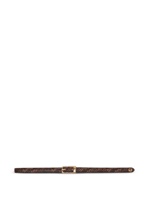 Maje slim embossed leather belt