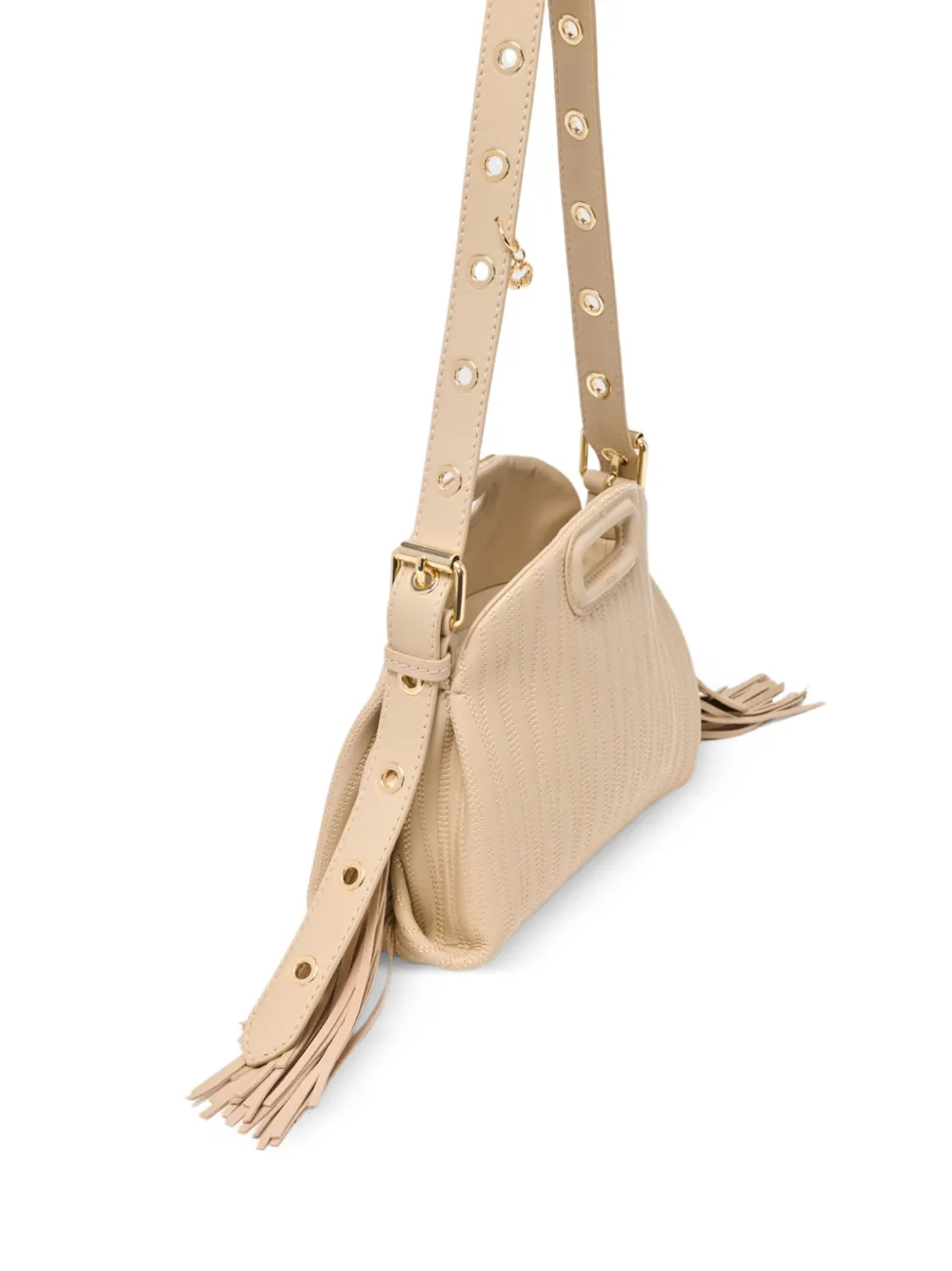Maje Miss M shopper met franje Beige