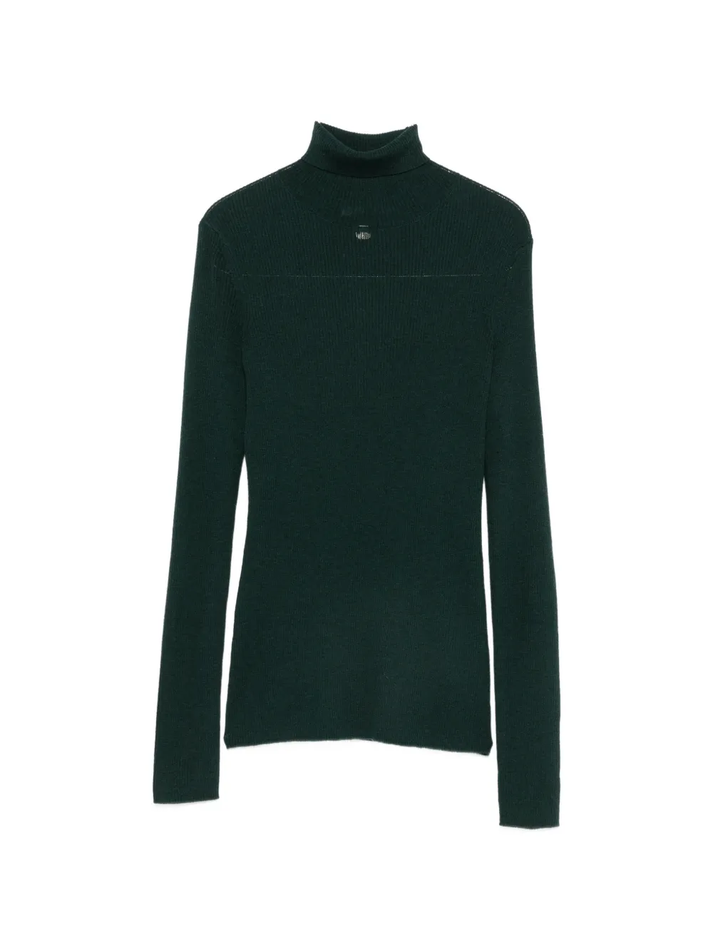 Maje ribbed-knit roll-neck sweater - Grün