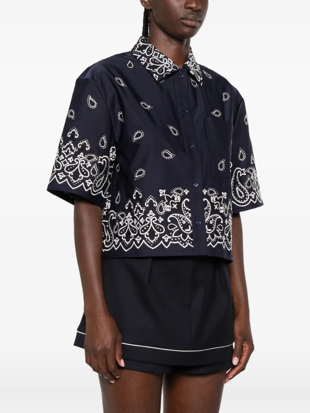Maje Overhemd met korte mouwen Blauw
