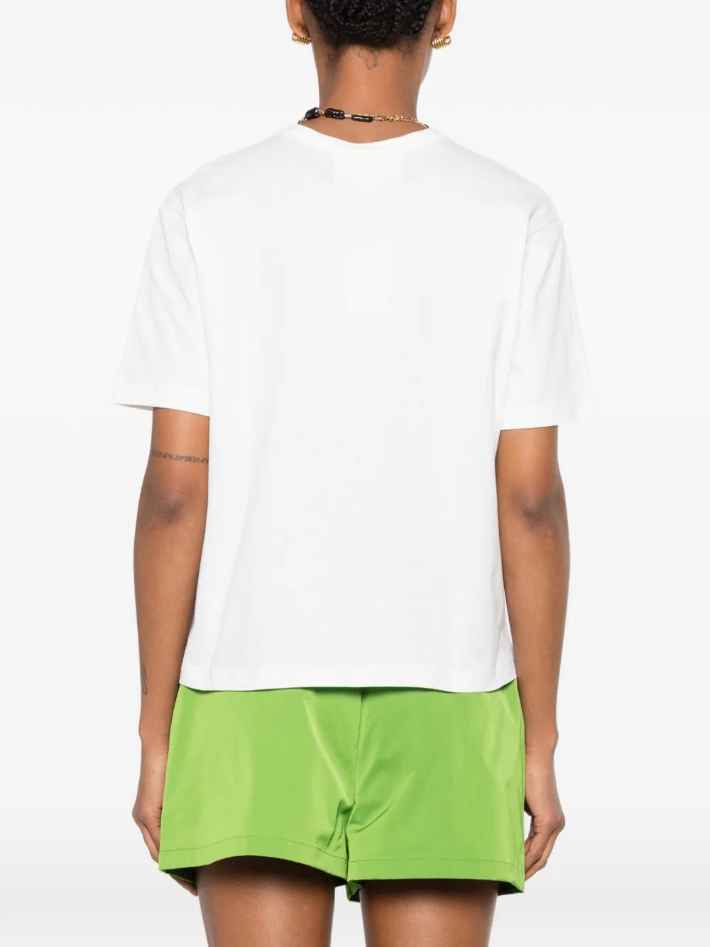 Maje x Blanca T-shirt met visprint Beige