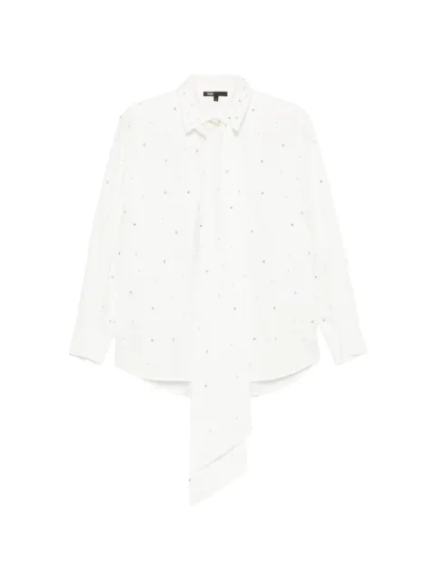 Maje camisa con moño en el cuello