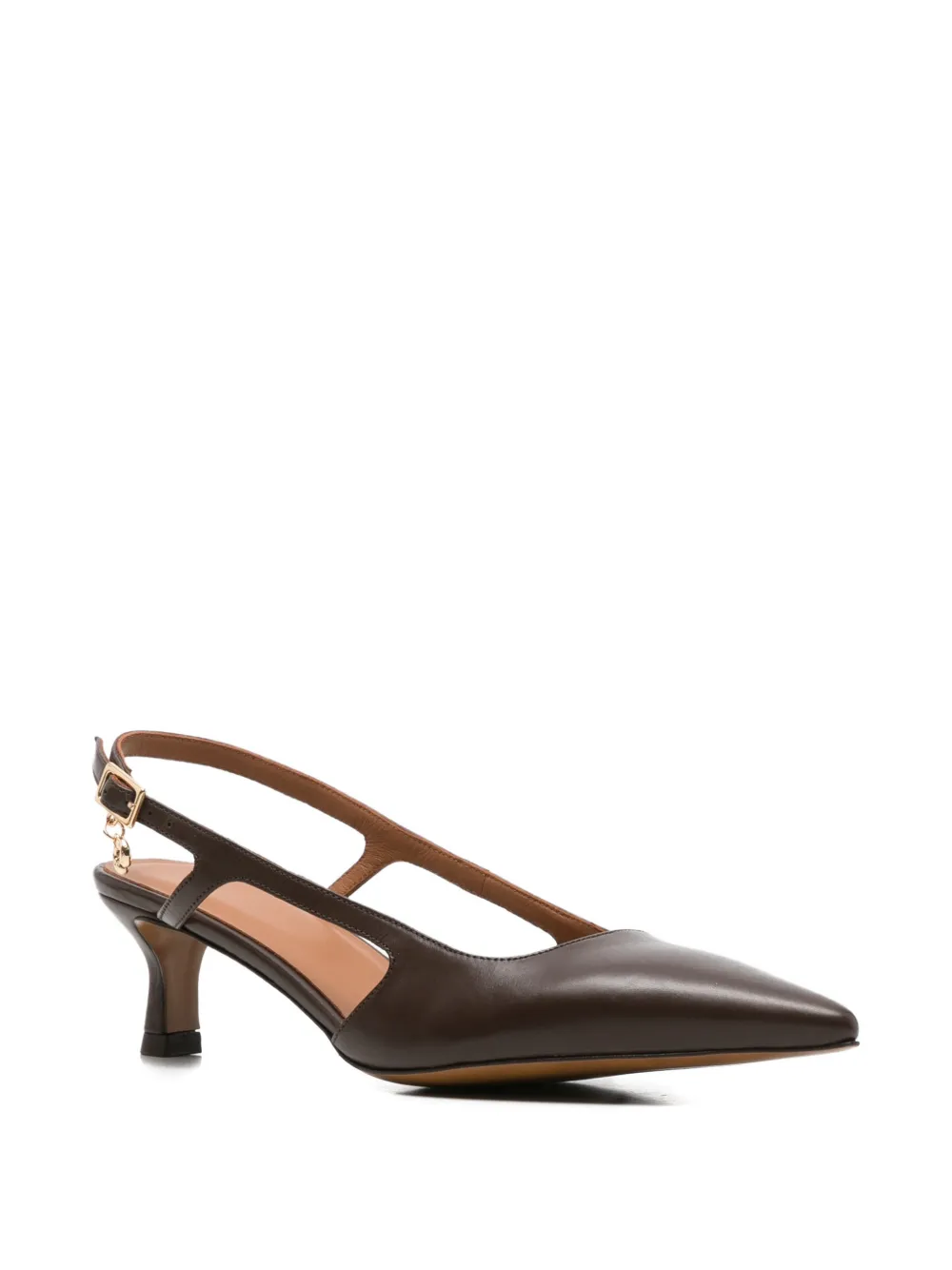 Maje Slingback pumps met puntige neus Bruin