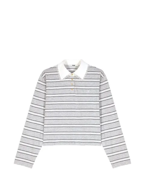 Maje long-sleeve striped polo shirt