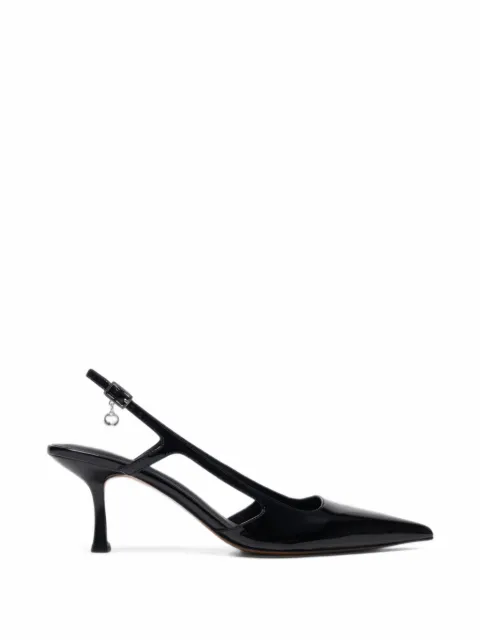 Maje patent leather slingback pumps