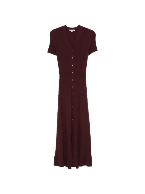 Maje cable-knit button-front maxi dress