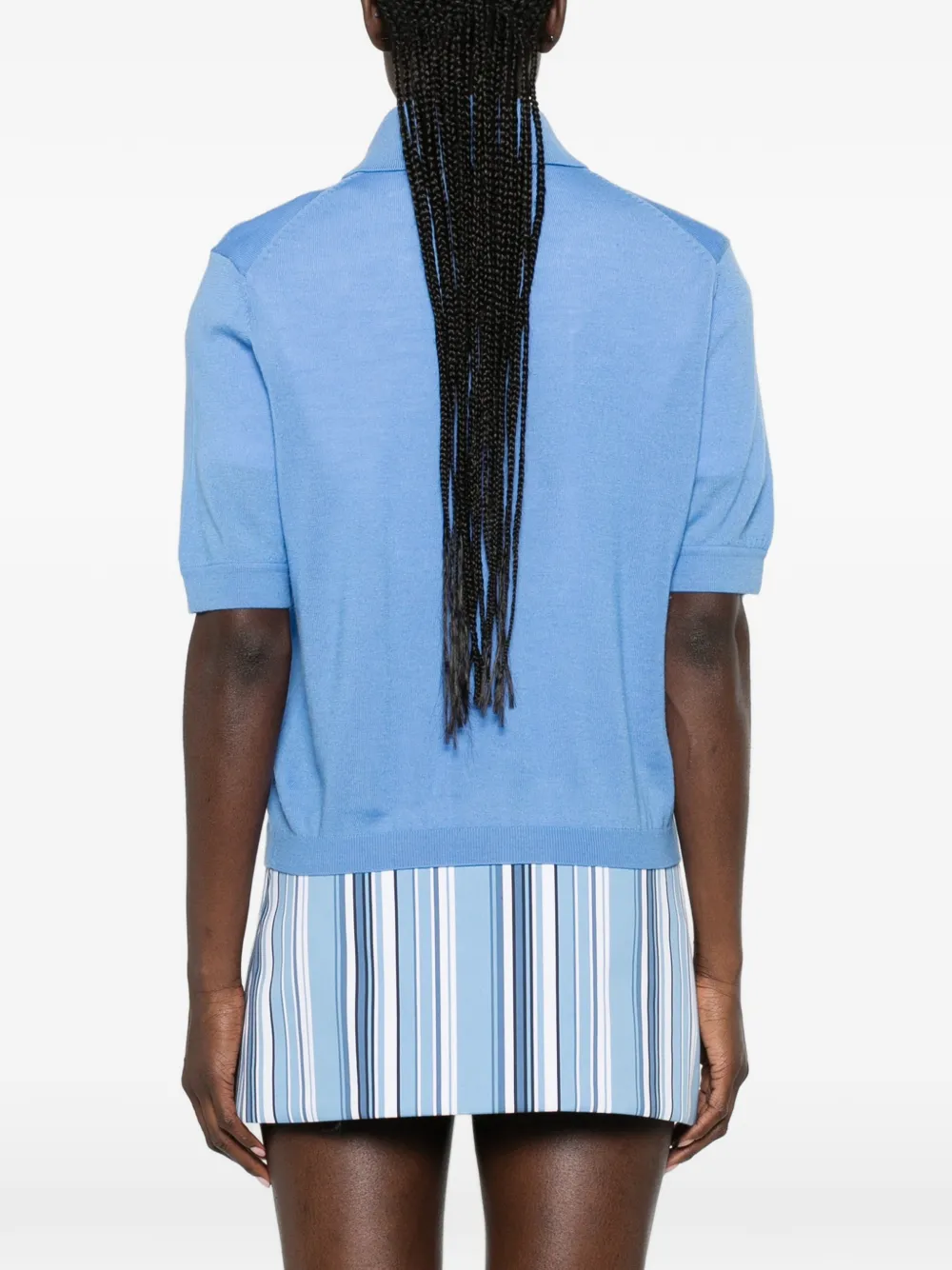 Maje Gebreide polotop Blauw