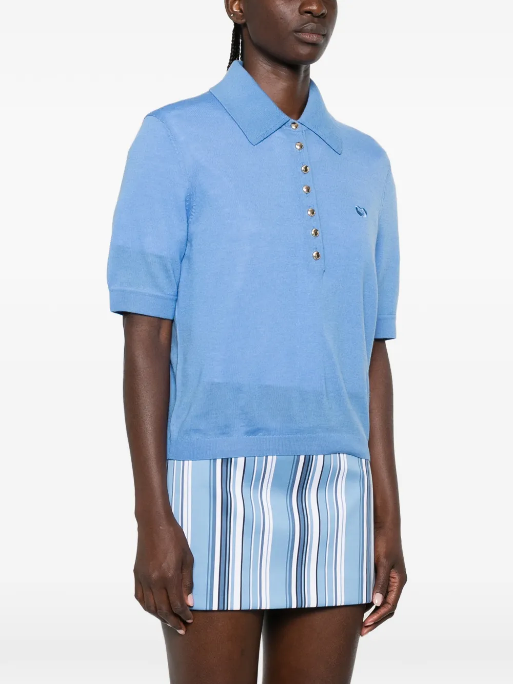 Maje Gebreide polotop Blauw
