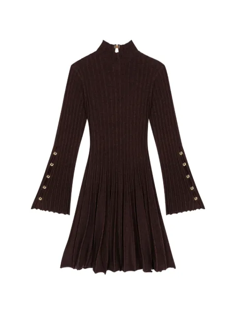 Maje high-neck short skater dress