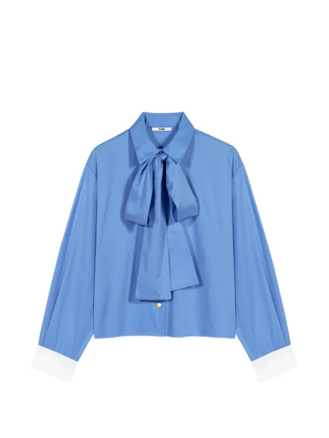 Maje cotton pussy bow shirt