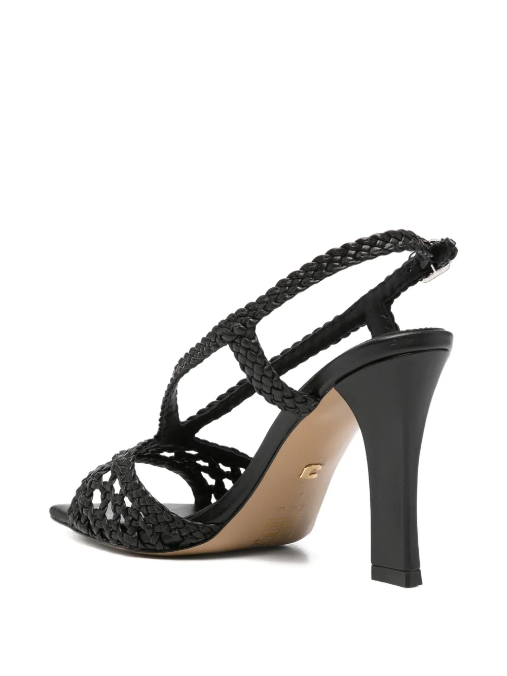 Lola Cruz Tàbata braided-leather sandals Zwart