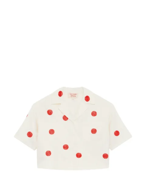 Maje camisa lunares en colaboración con Blanca Miró