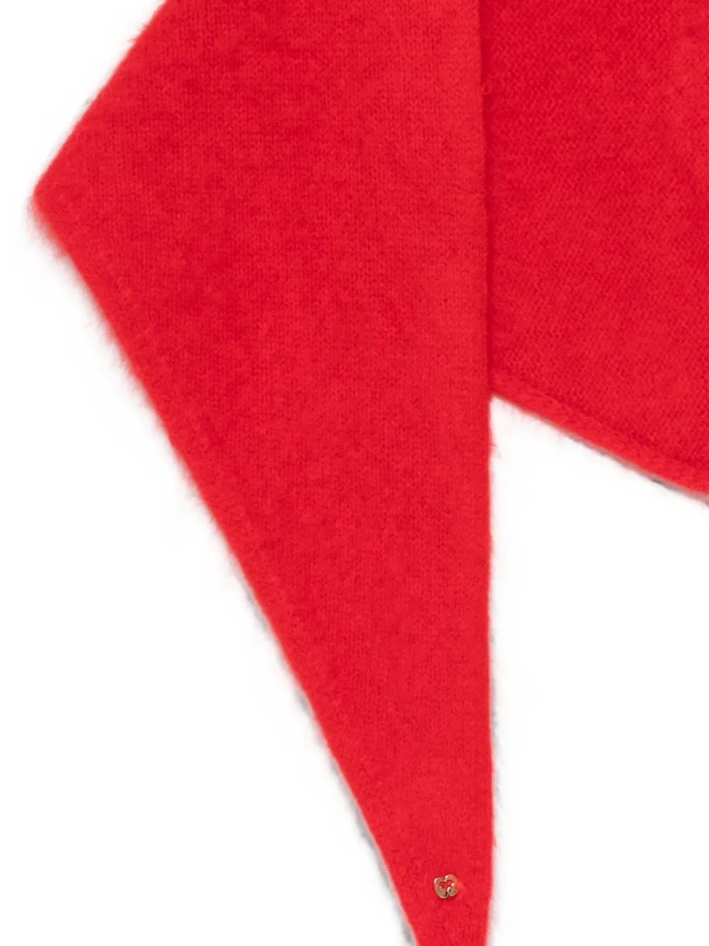 Maje Pluizige triangelvormige sjaal Rood