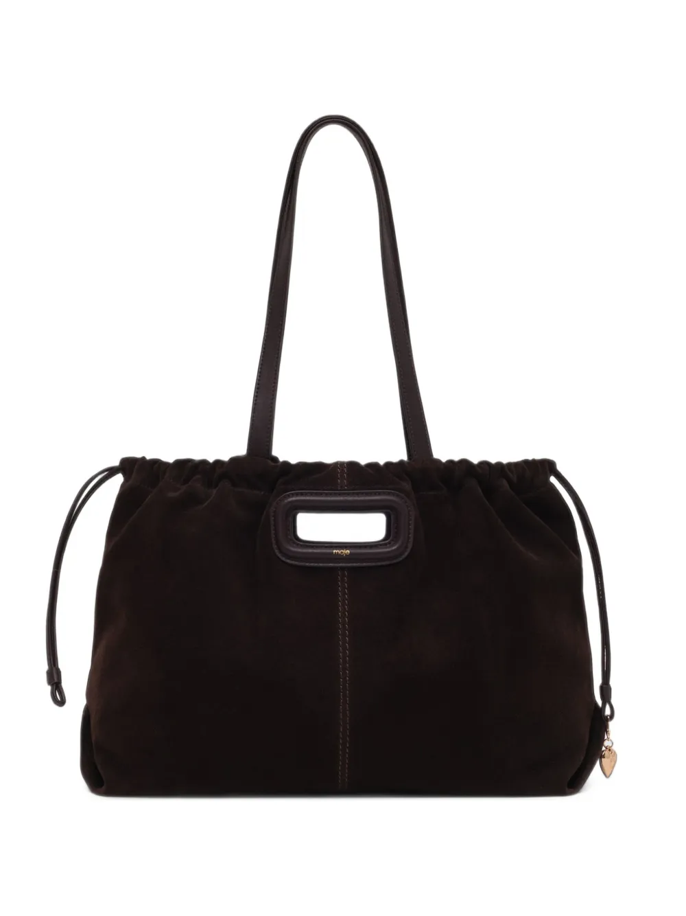 Maje suede Milpli tote bag - Nero