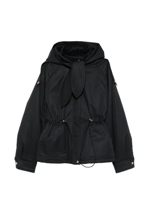Maje bow-detail drawstring-waist parka