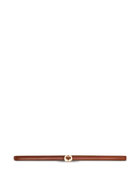 Maje slim smooth leather logo belt