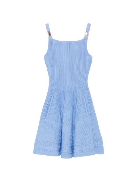 Maje ribbed-knit buckled-strap mini dress