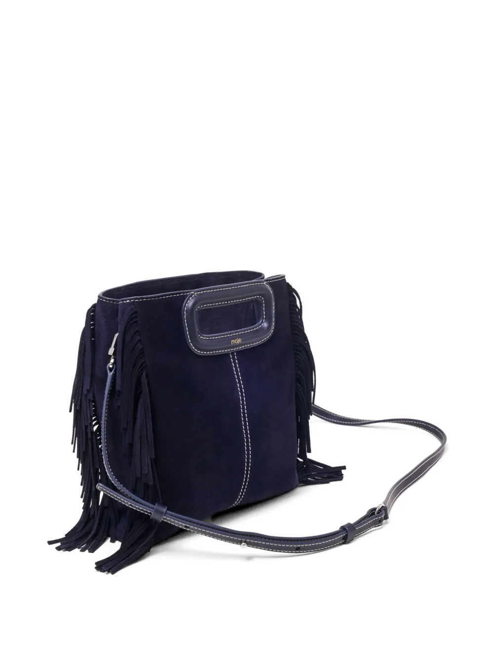 Maje M shopper met franje Blauw