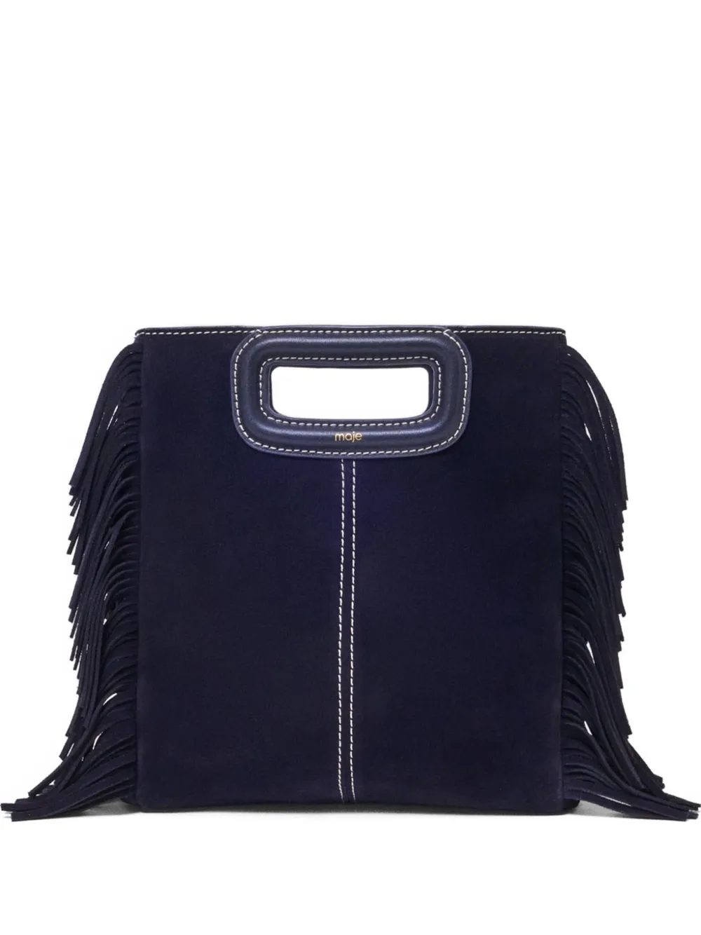 Maje M fringe-detail tote bag - Blu
