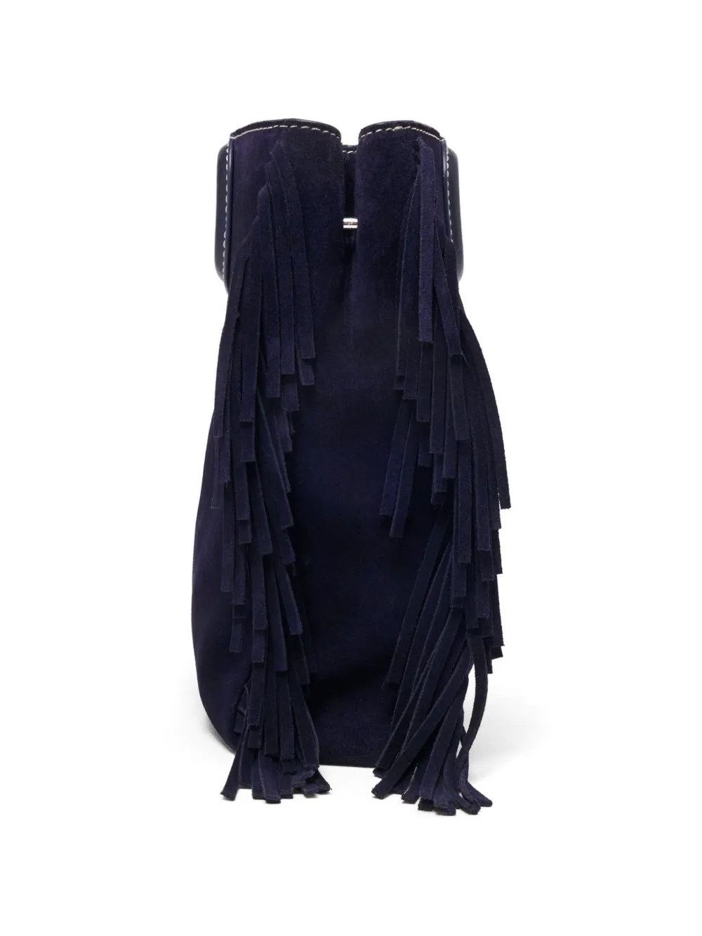  Maje Bolso Shopper M Con Flecos - Azul 