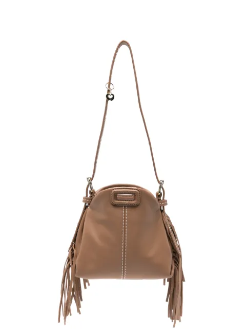 Maje bolsa mini de piel con flecos