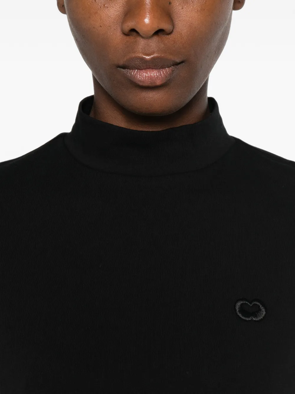 Maje T-shirt met hoge hals Zwart