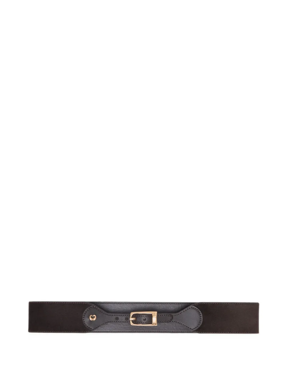 Maje mixed suede and leather corset belt - Marrone