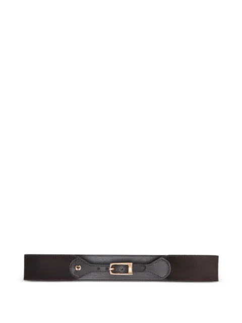 Maje mixed suede and leather corset belt