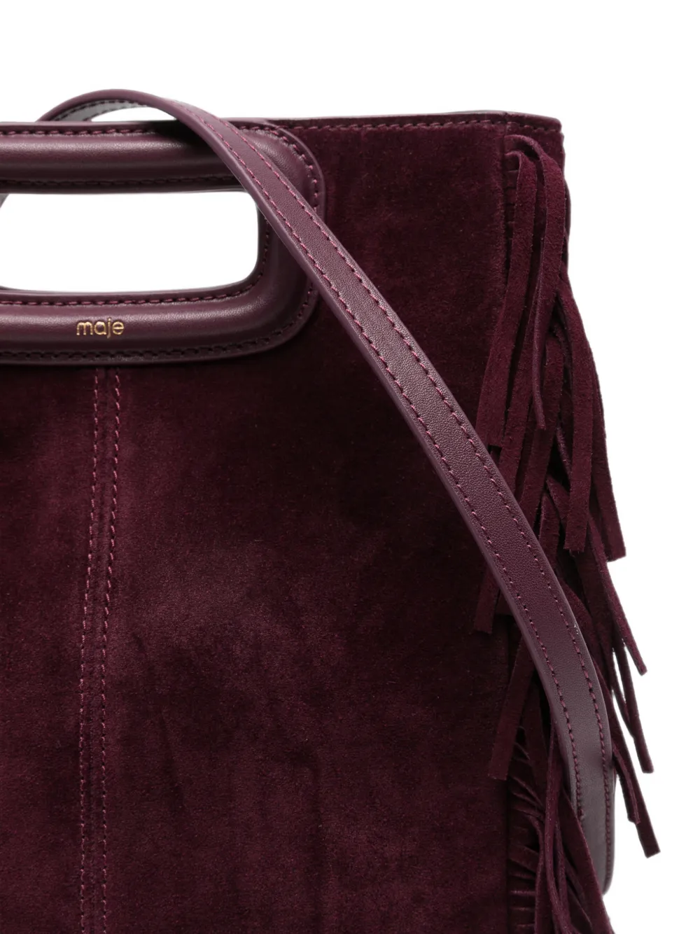 Maje Medium shopper met franje Paars