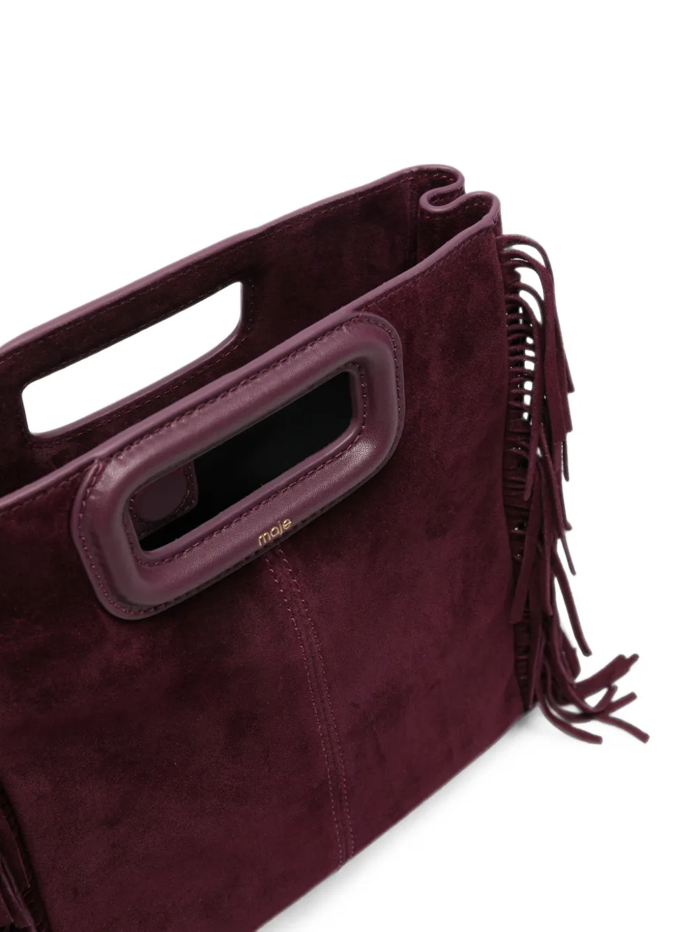 Maje Medium shopper met franje Paars