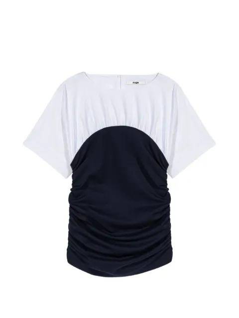 Maje t-shirt froncé à manches courtes