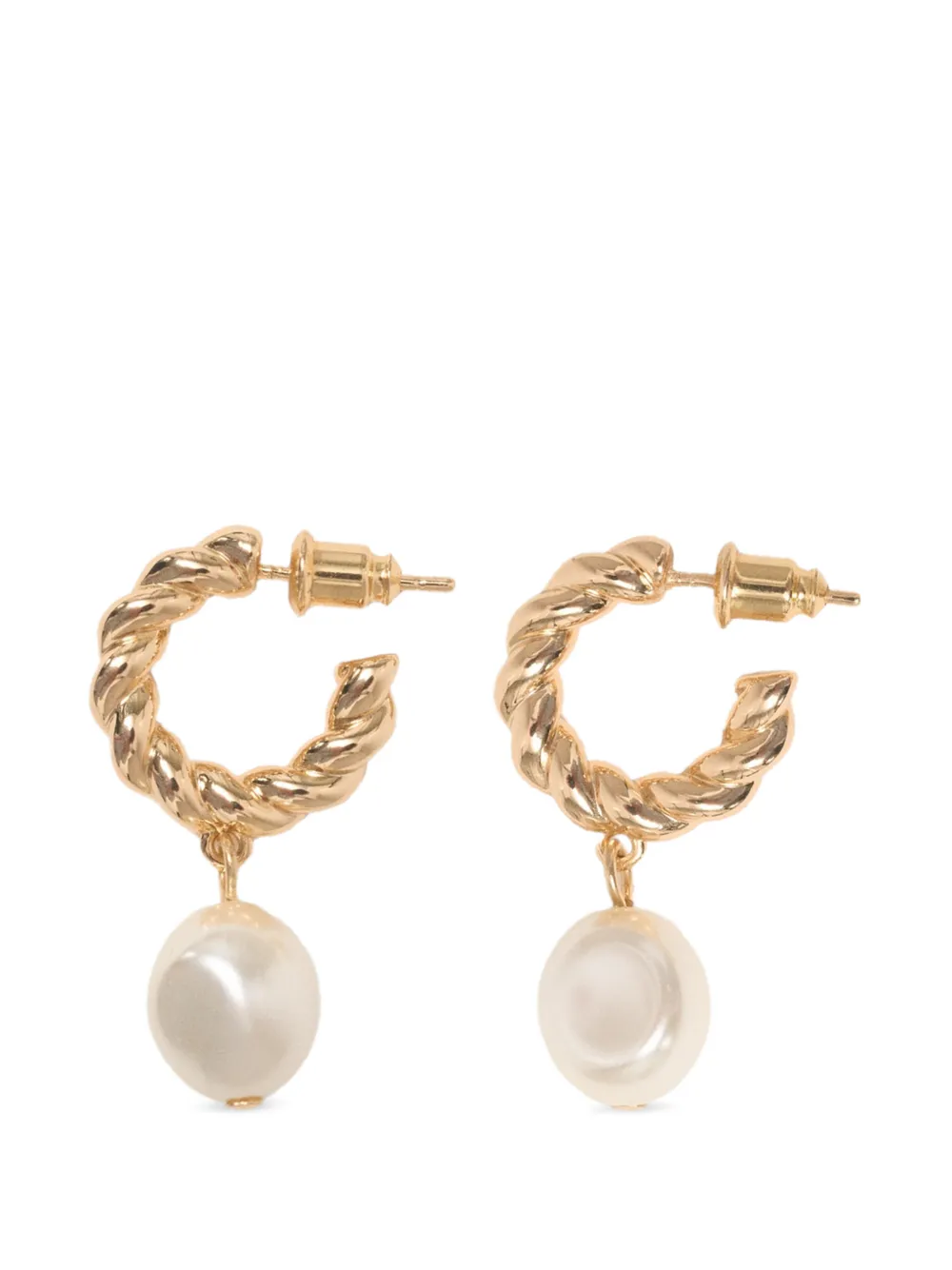 Maje faux-pearl twisted-detail earring - Oro
