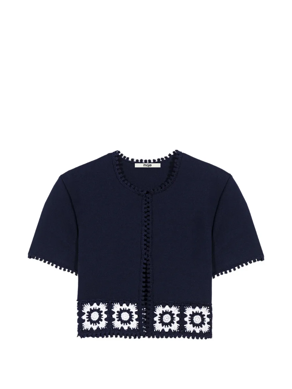 Maje Cardigan crop - Blu