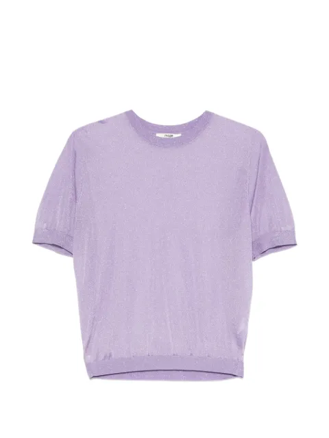 Maje short-sleeve metallic-thread T-shirt (set of two)