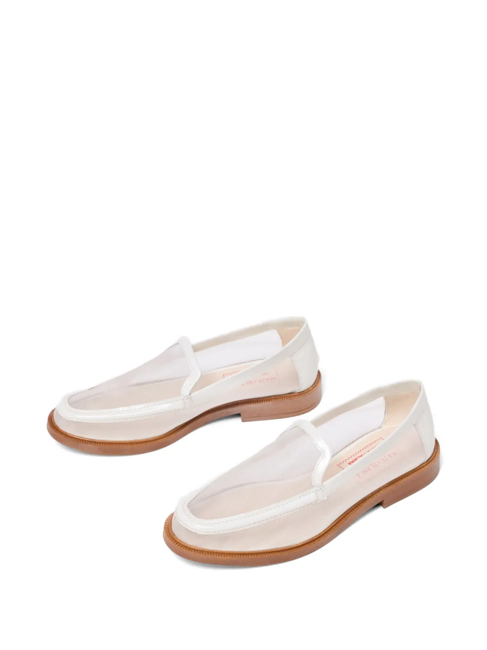 Maje x Blanca Miró leather-trim loafers Wit