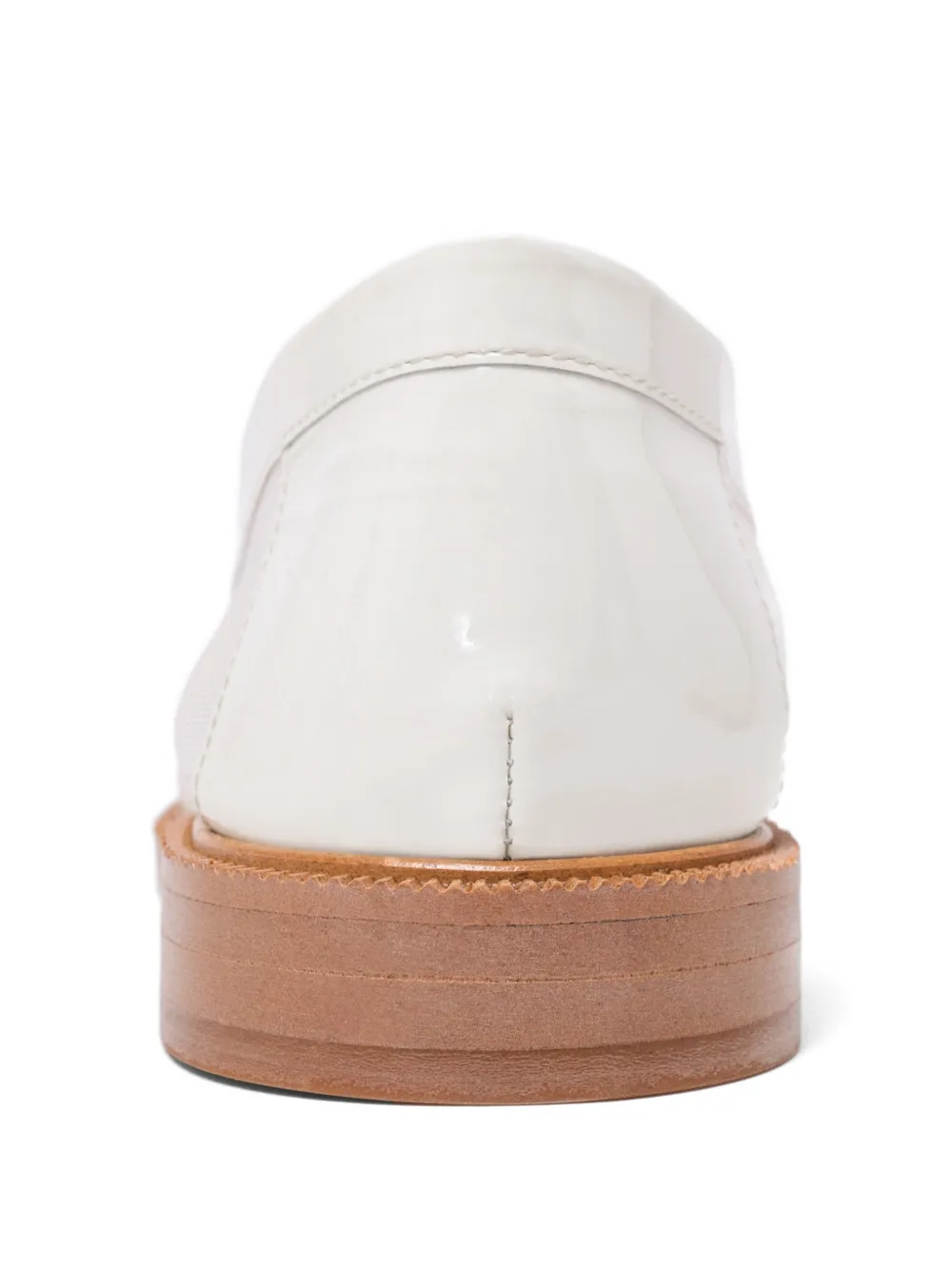 Maje x Blanca Miró leather-trim loafers Wit