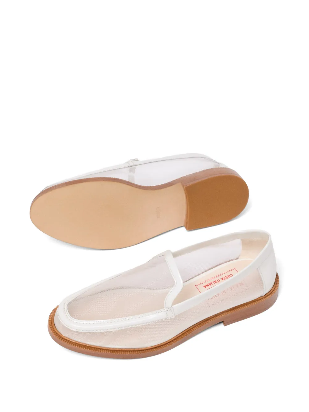 Maje x Blanca Miró leather-trim loafers Wit