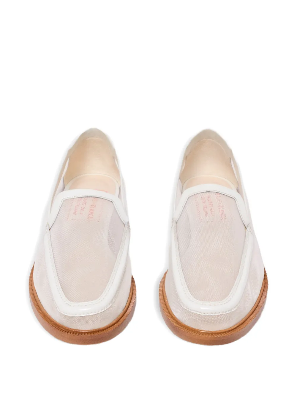 Maje x Blanca Miró leather-trim loafers Wit