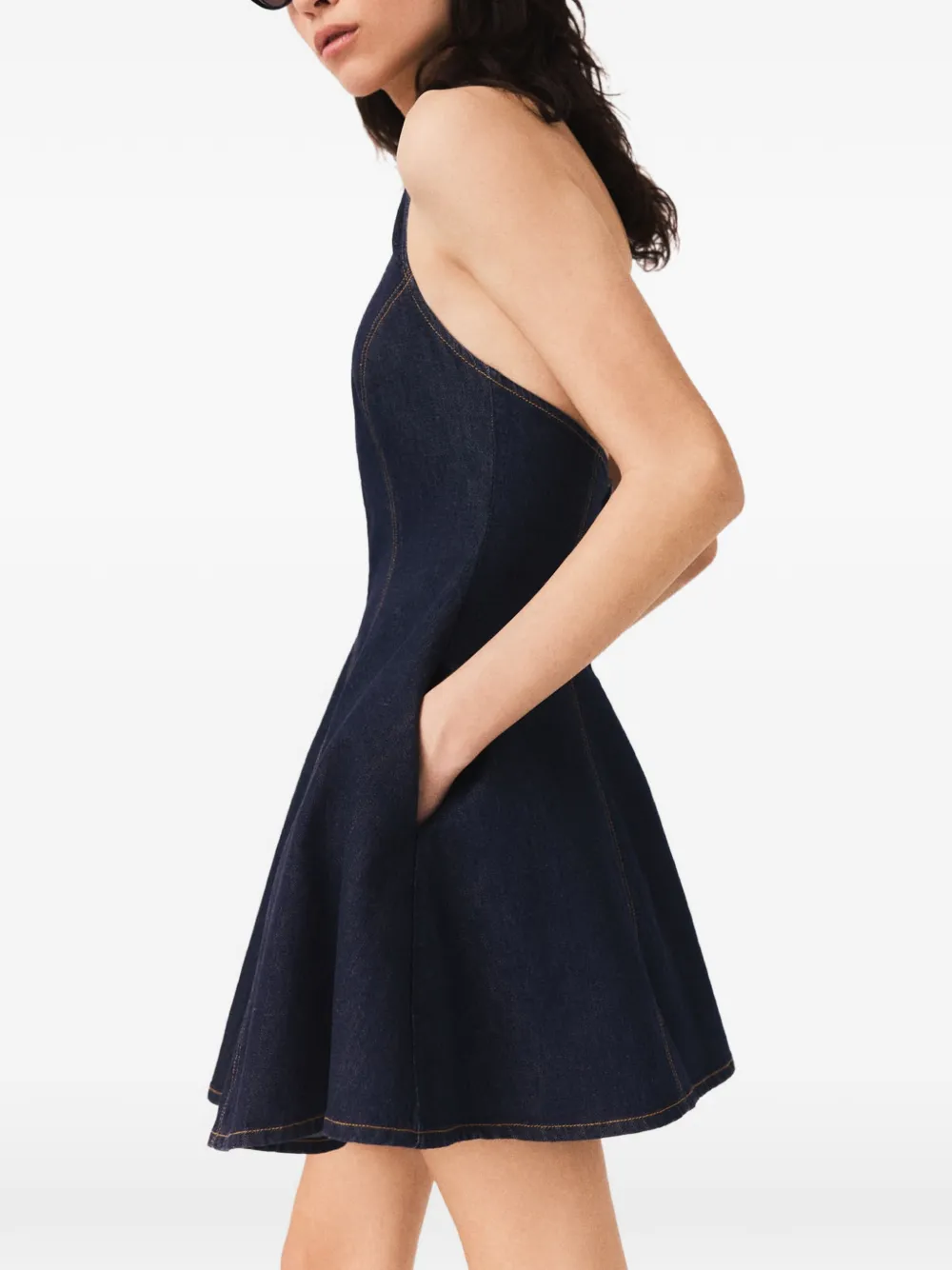 Maje Mini-jurk met halternek Blauw