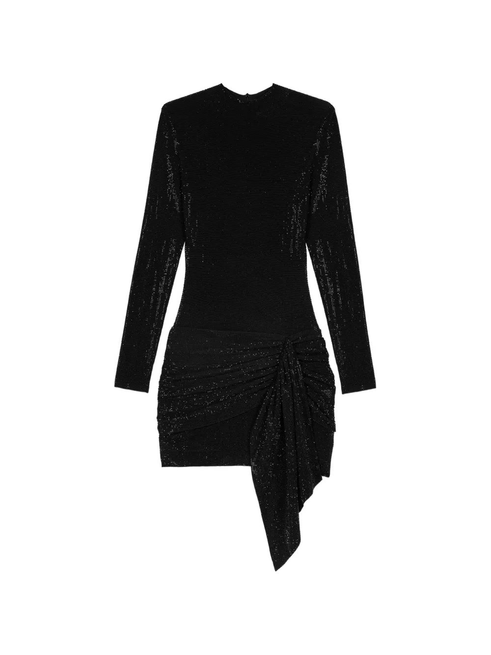 Maje robe en maille à détail drapé - Noir Maje robe en maille à détail drapé - Noir