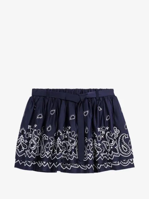Maje short embroidered ruffled skirt