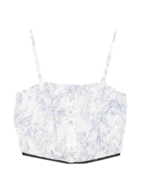 Maje patterned top with straps