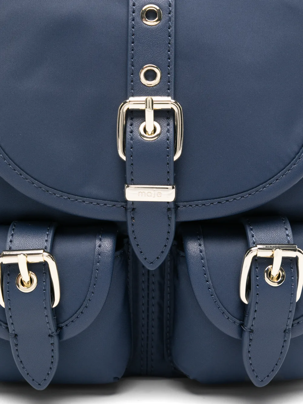 Maje Rugzak met gespdetail Blauw