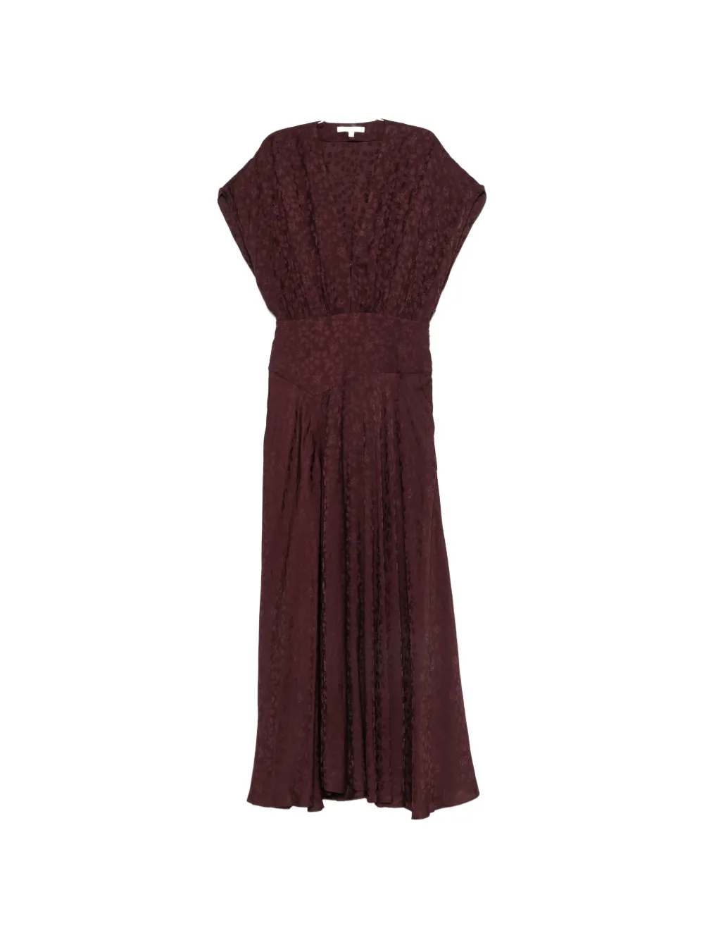 Maje floral-jacquard V-neck dress - Rot