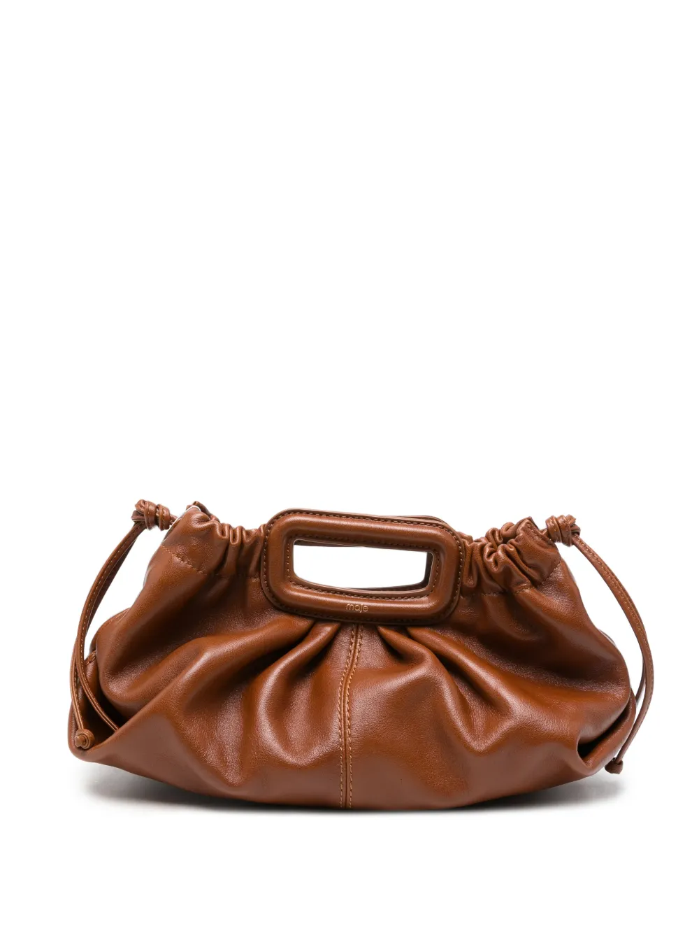 Maje Clutch mit Raffungen - Braun