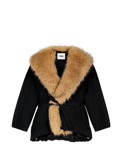 Maje faux-fur shawl-collar coat