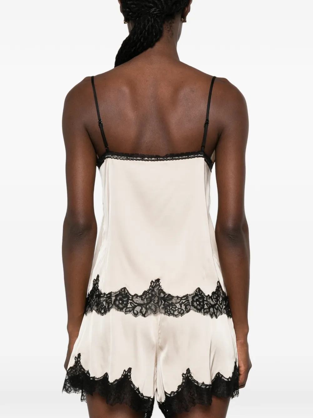 Maje Top met kant Beige