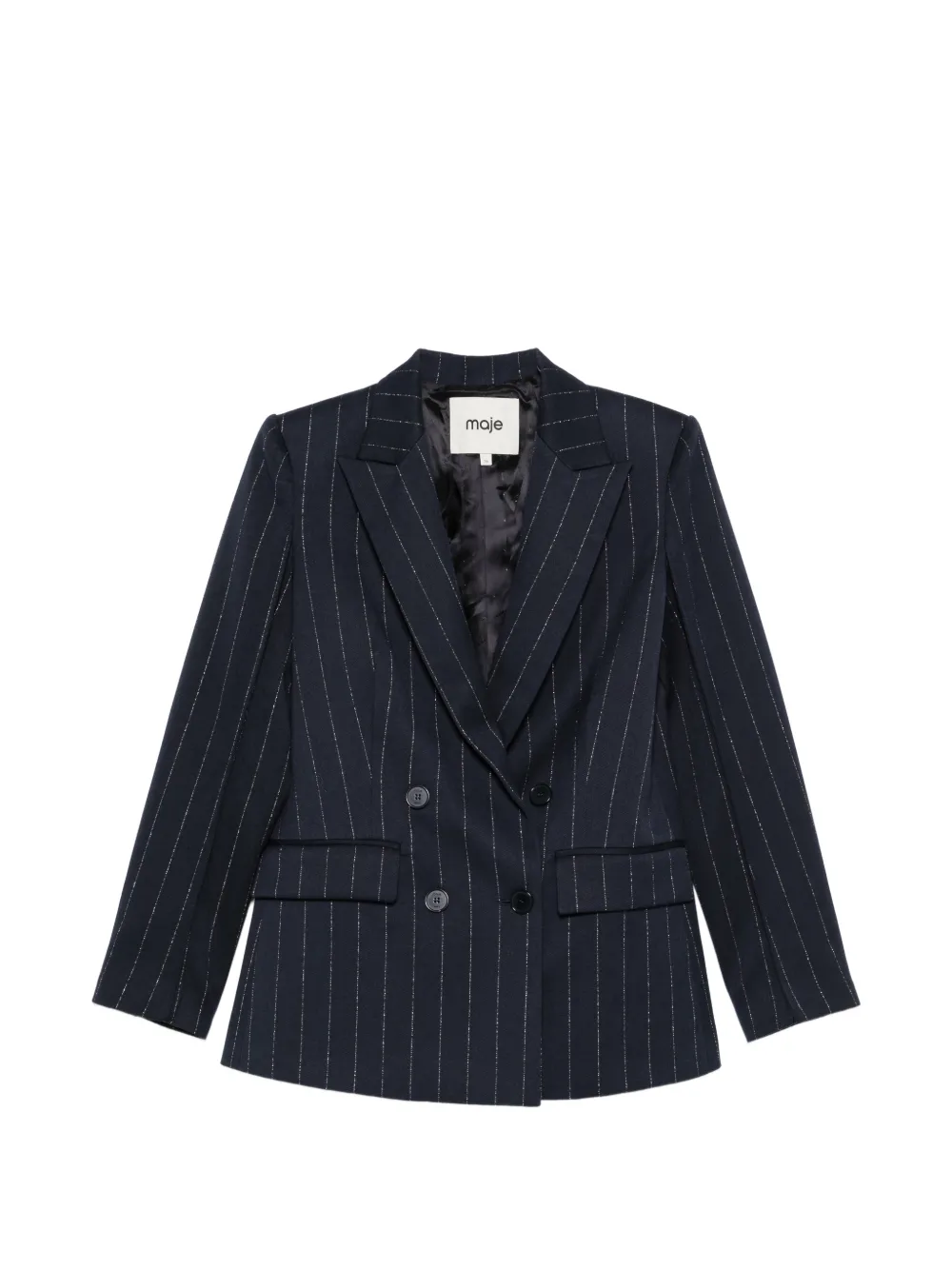 Maje pinstripe double-breasted blazer - Blau